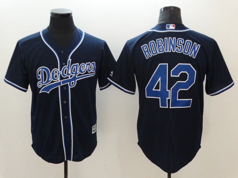Men Los Angeles Dodgers #42 Robinson Black Game MLB Jerseys